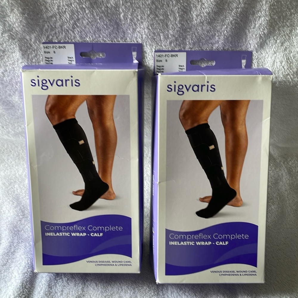 Sigvaris Compreflex Complete Inelastic Wrap Calf - Two In Black